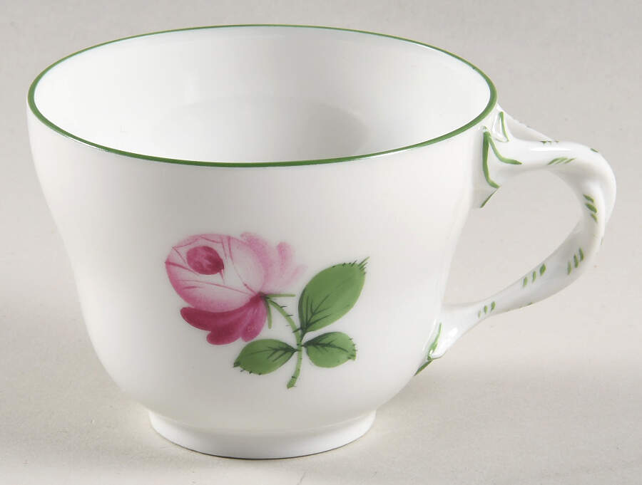 Viennese Rose Flat Demitasse Cup by Wiener Porzellan-1
