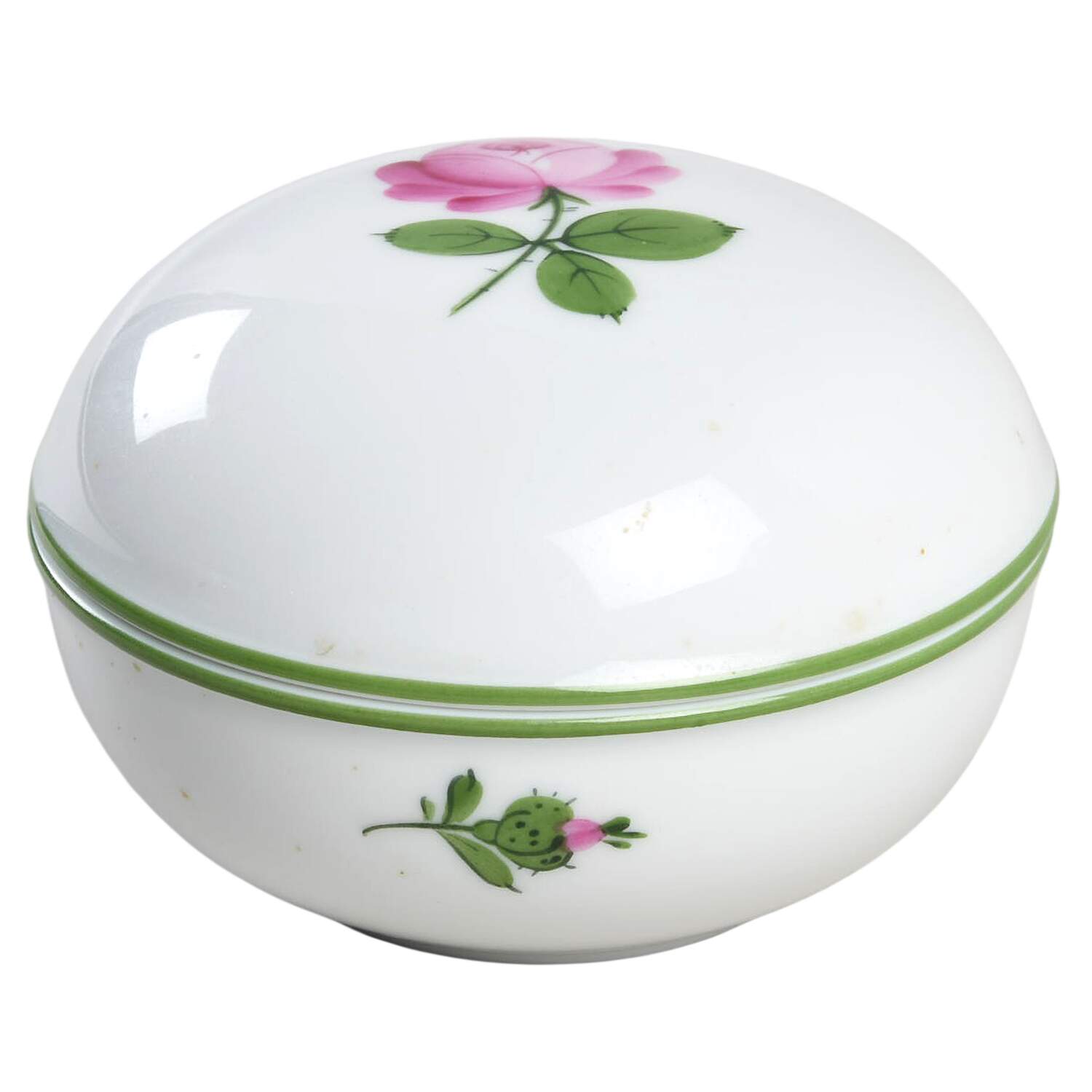 Viennese Rose 3" Round Box & Lid by Wiener Porzellan-1
