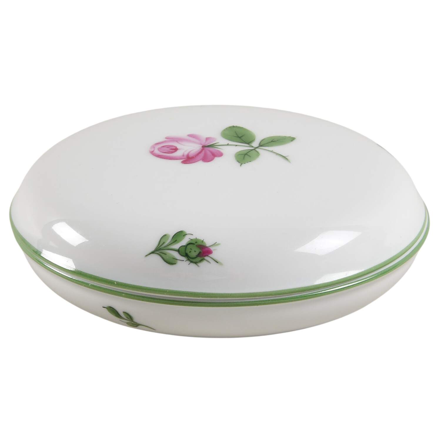 Viennese Rose 4" Round Box & Lid by Wiener Porzellan-1