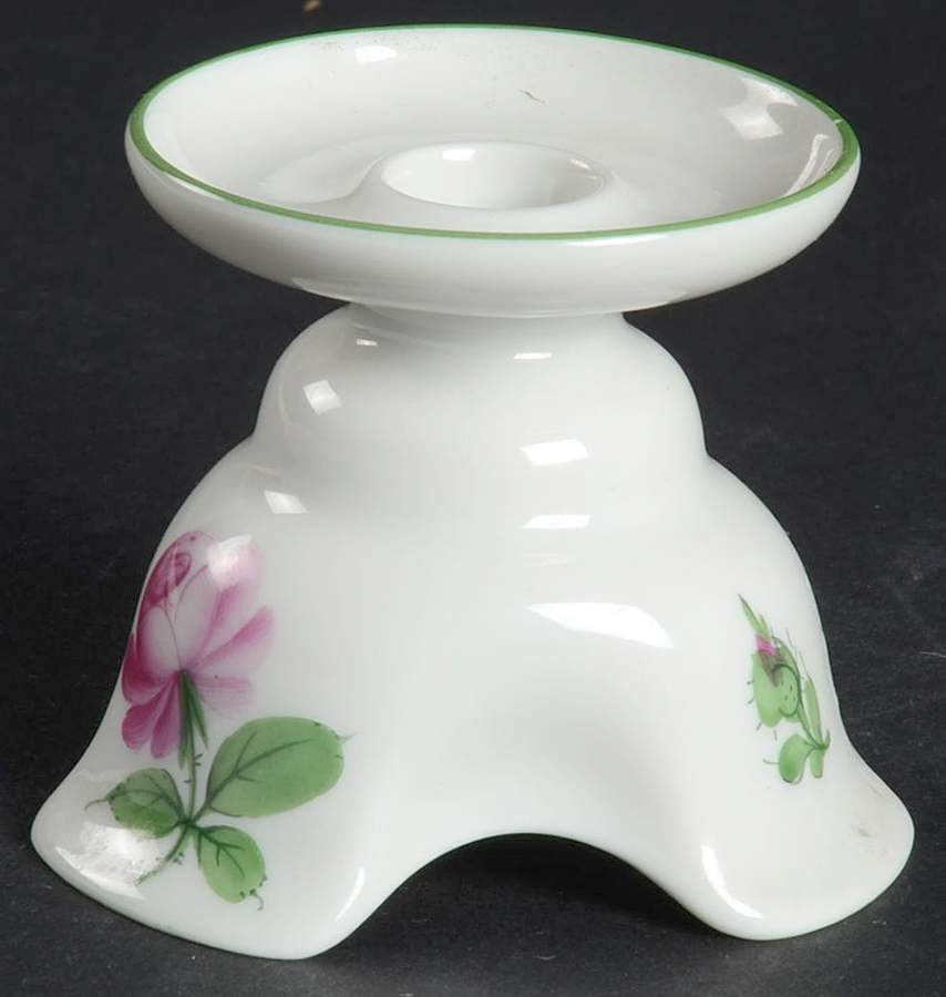 Viennese Rose Single Light Candlestick by Wiener Porzellan-1