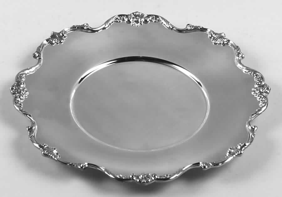 Royal Rose (Silverplate, Hollowware) Silverplate Sandwich Plate by Wallace Silver-1