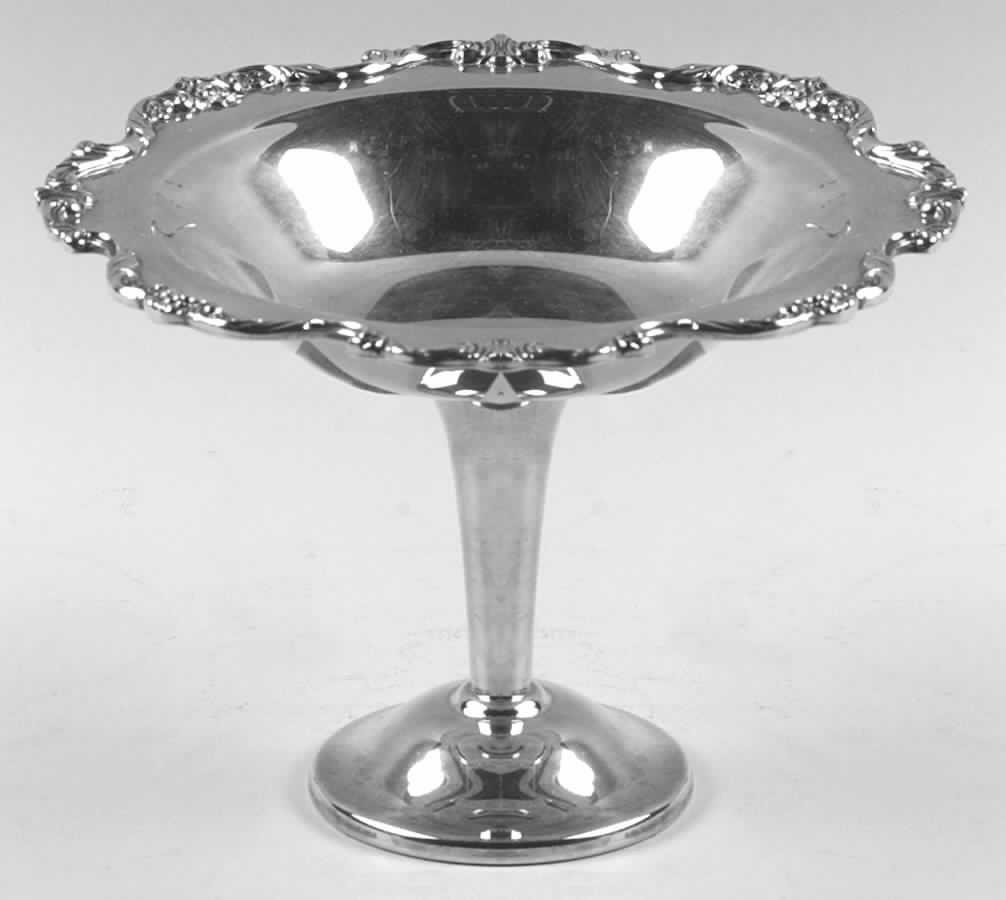 Royal Rose (Silverplate, Hollowware) Medium Silverplate Compote by Wallace Silver-1