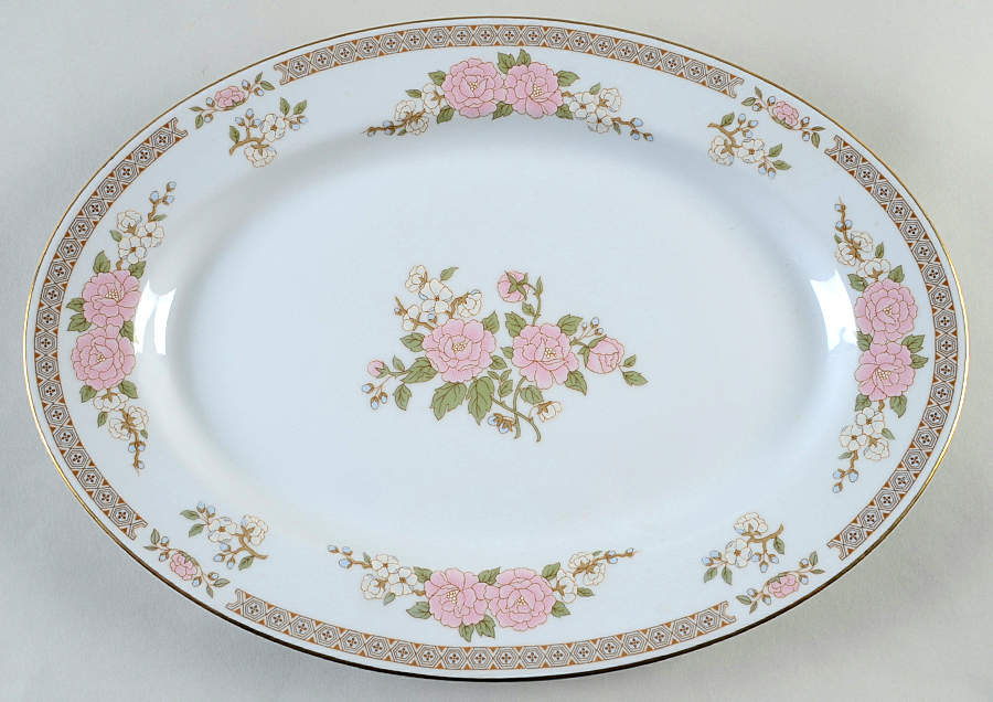 WHJ4 14" Oval Serving Platter by White Jade-1