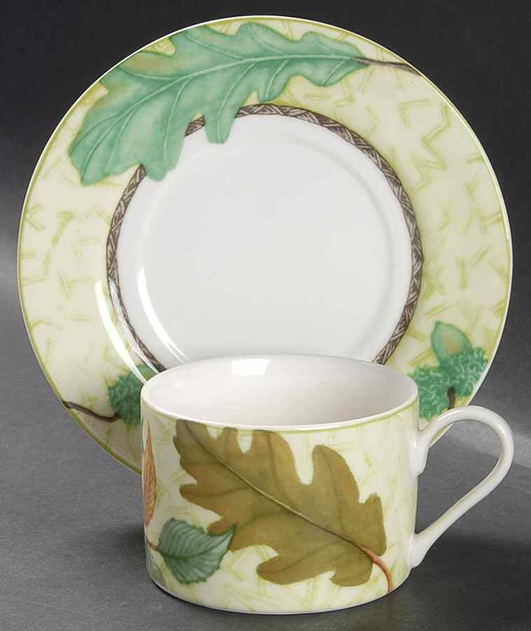 Arboretum Flat Cup & Saucer Set by Westbury Court-1