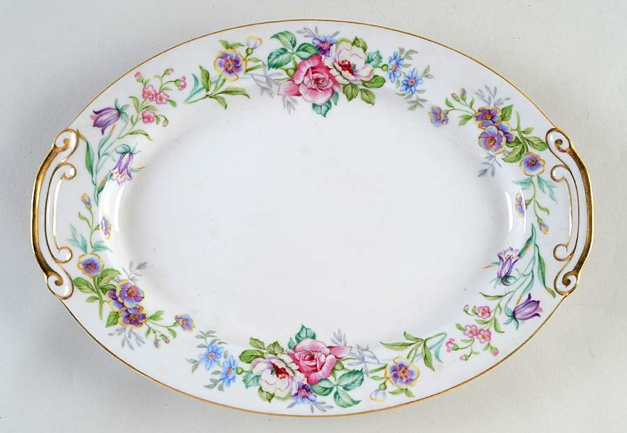 Flora 12" Oval Serving Platter by Wentworth-1