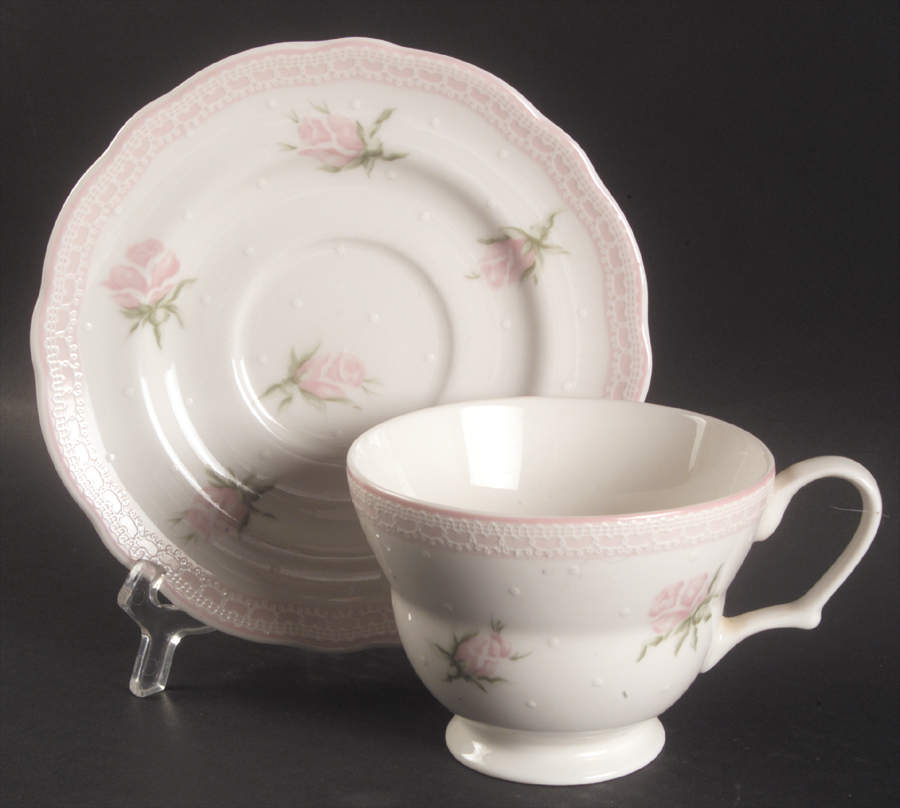 Stephanie Footed Cup & Saucer Set by Westbury Court-1