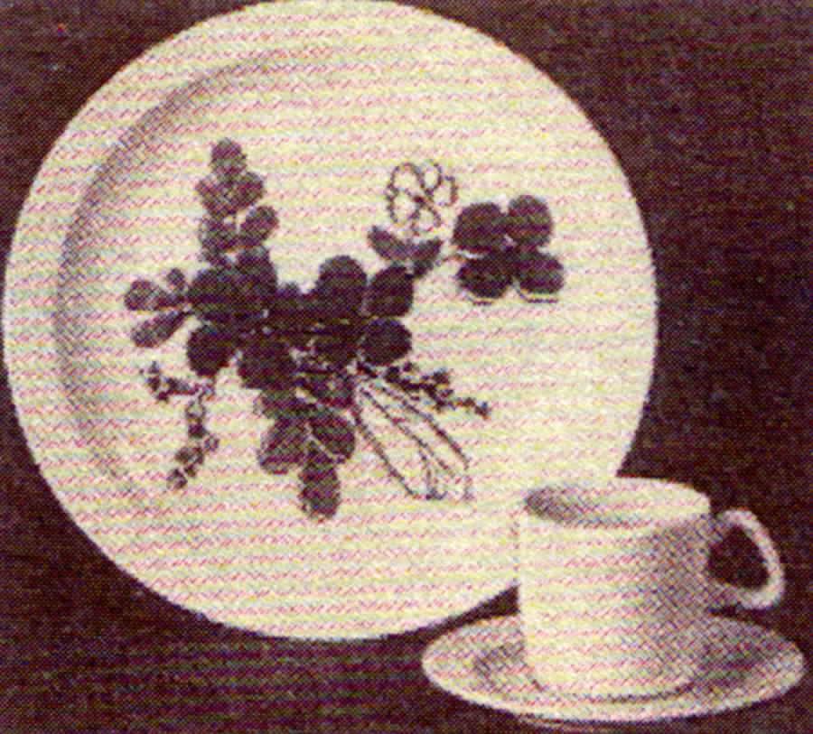Nutmeg Flat Cup & Saucer Set by Homer Laughlin -1