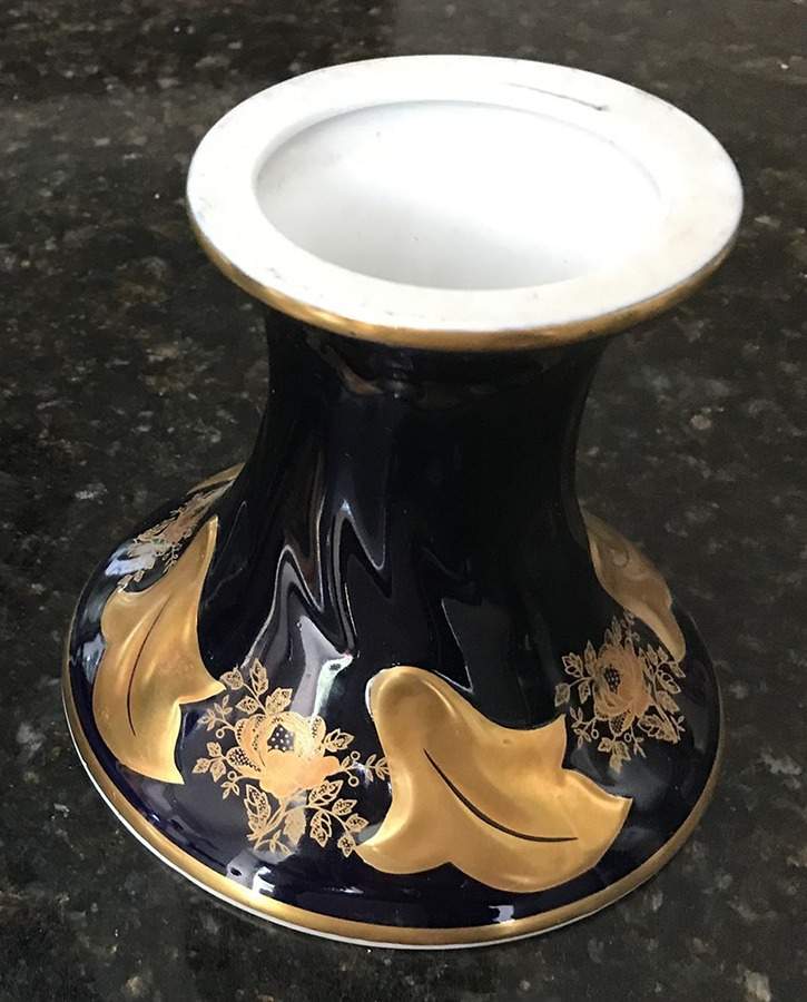 Jutta Blue Single Light Candlestick by Weimar-1