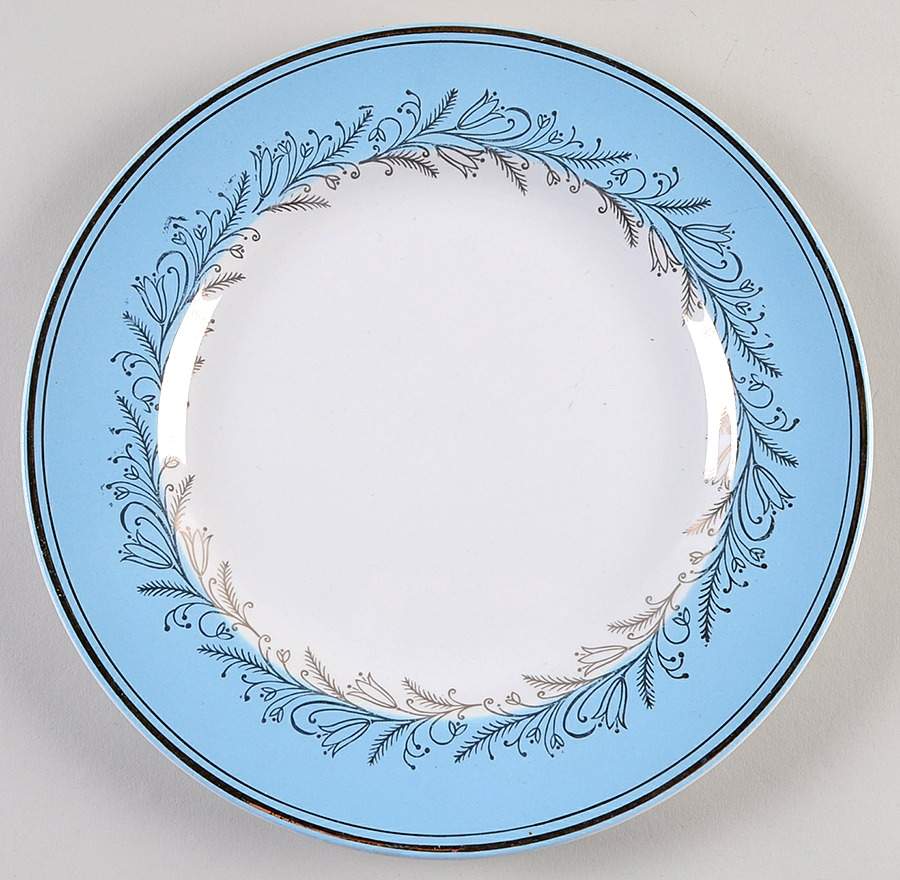 Blue Riband Dinner Plate by Washington Pottery-1