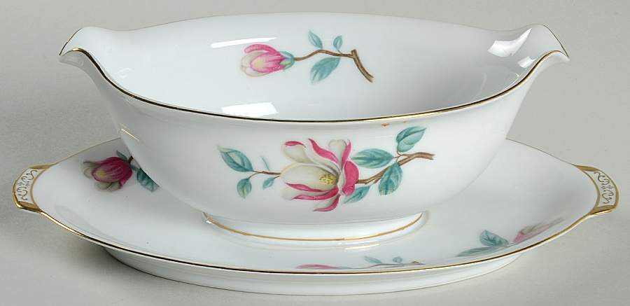 Magnolia Gravy Boat with Attached Underplate by Wentworth-1