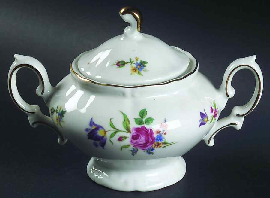 Springtime Sugar Bowl & Lid by Winterling - Bavaria-1