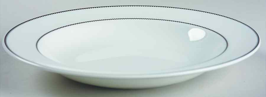 Blanc Et Noir Large Rim Soup Bowl by Wedgwood-1
