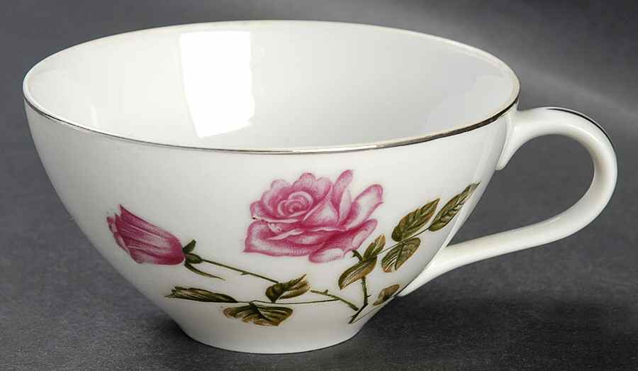 Tea Rose Flat Cup by World Wide-1