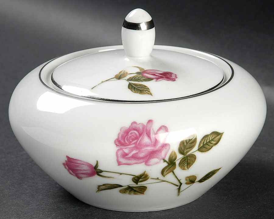Tea Rose Sugar Bowl & Lid by World Wide-1
