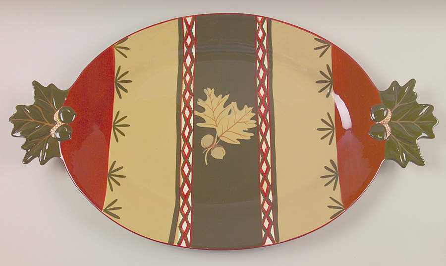 Oak Leaf & Acorn 24" Oval Serving Platter by Woolrich-1