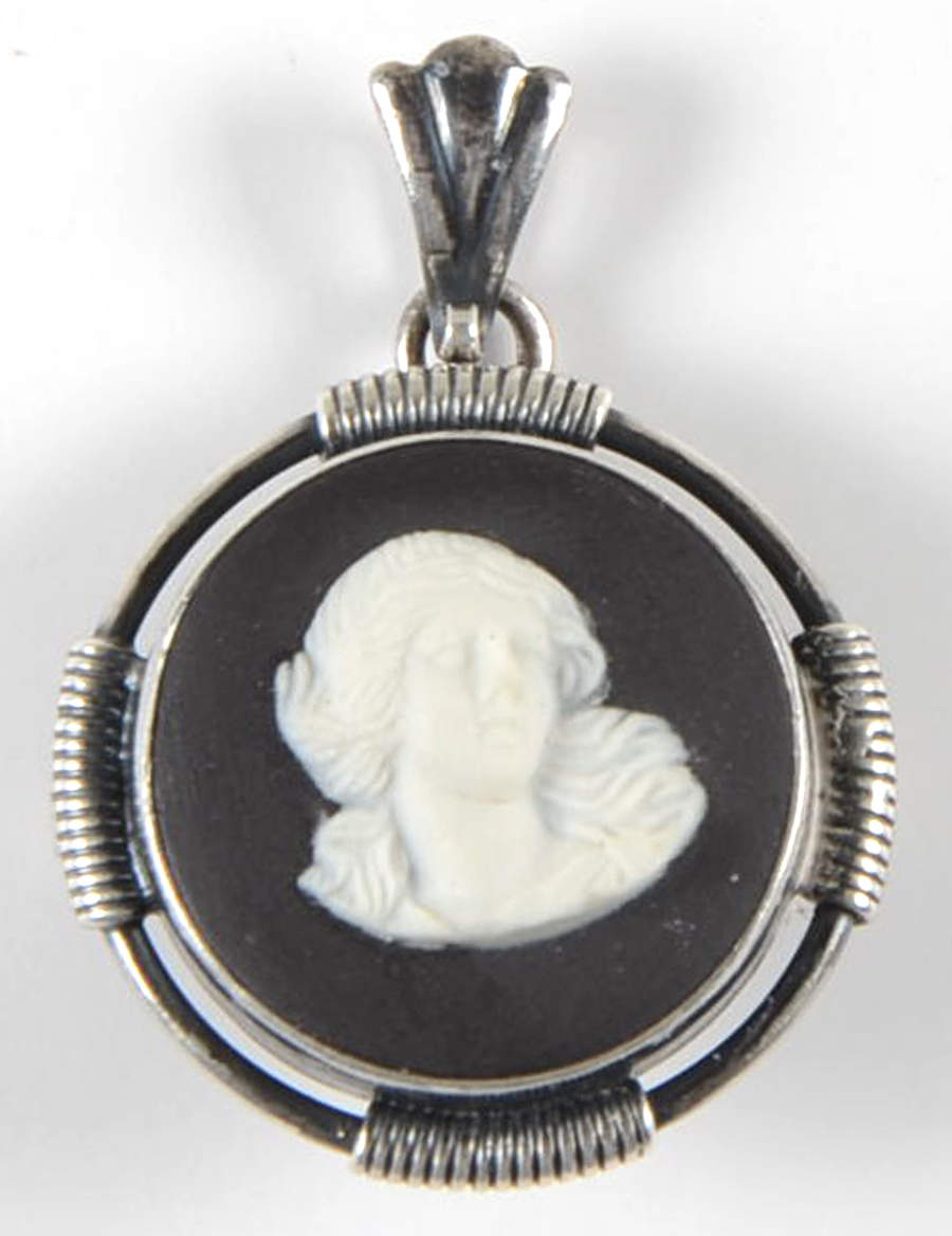 Jasperware Jewelry Sterling Brooch by Wedgwood-1