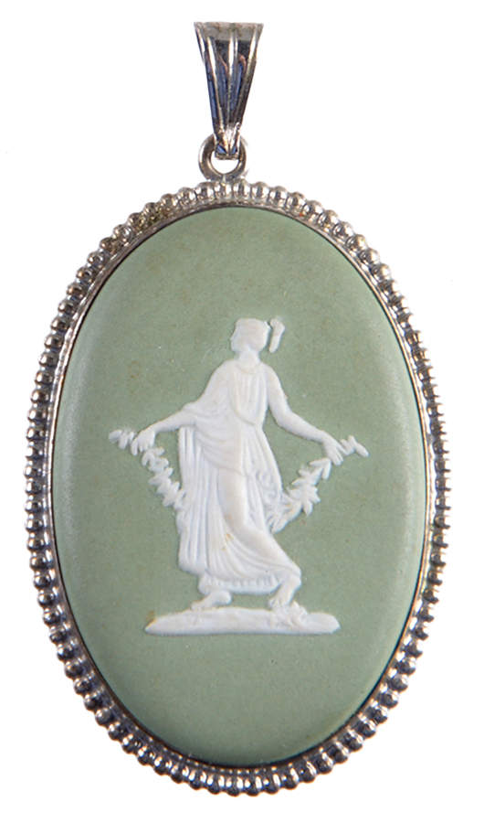 Jasperware Jewelry Sterling Pendant by Wedgwood-1