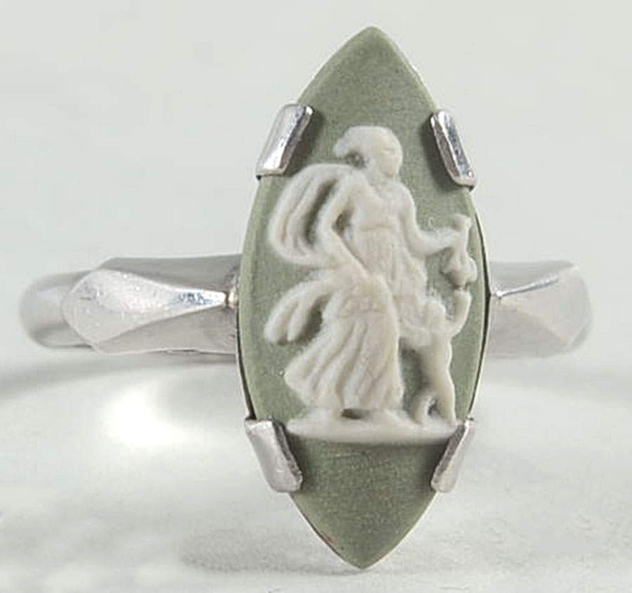 Jasperware Jewelry (Size 7) Sterling Ring by Wedgwood-1