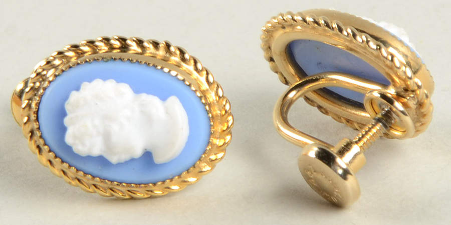 Jasperware Jewelry Earring Pair by Wedgwood-1