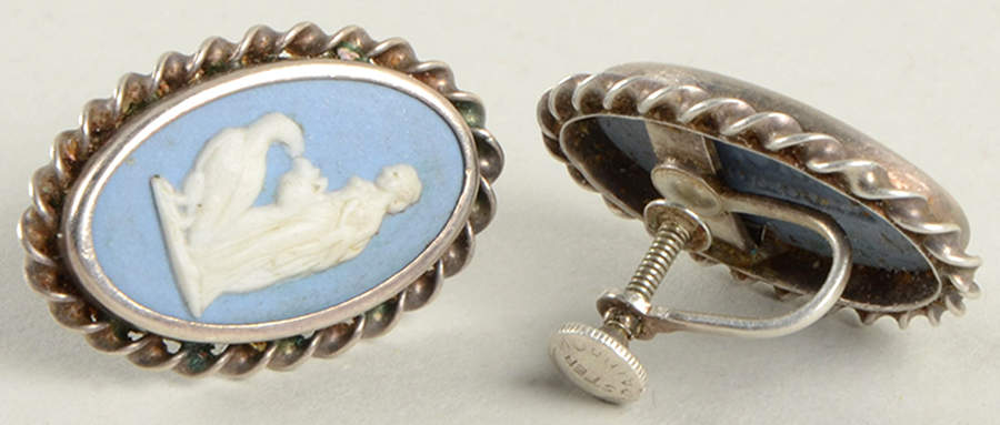 Jasperware Jewelry Earring Pair by Wedgwood-1
