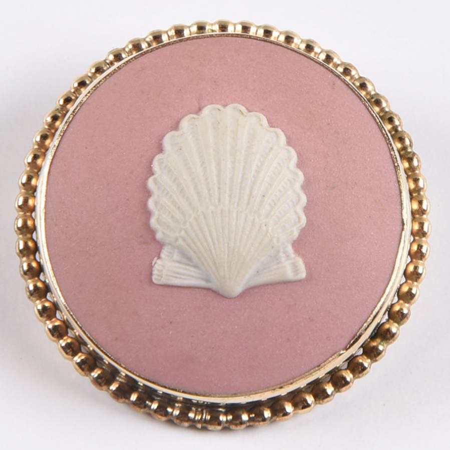 Jasperware Jewelry Goldplate Brooch by Wedgwood-1
