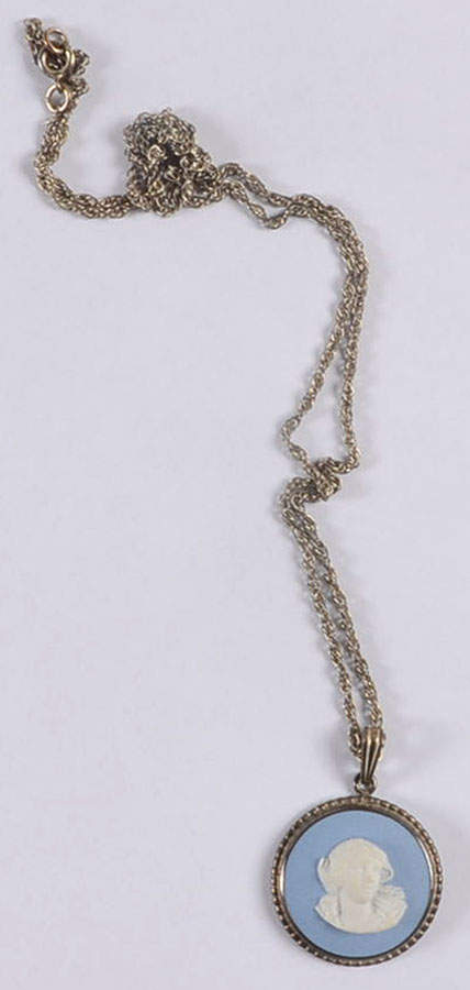 Jasperware Jewelry Sterling Necklace w/Pendant by Wedgwood-1