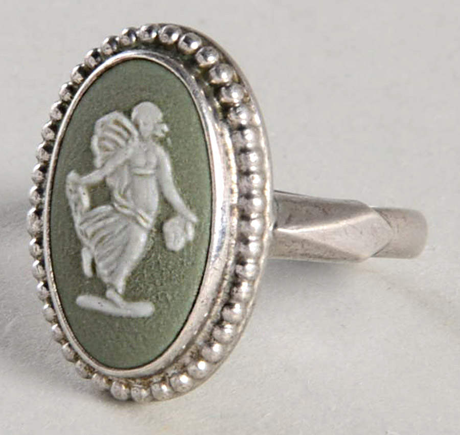 Jasperware Jewelry (Size 6) Sterling Ring by Wedgwood-1