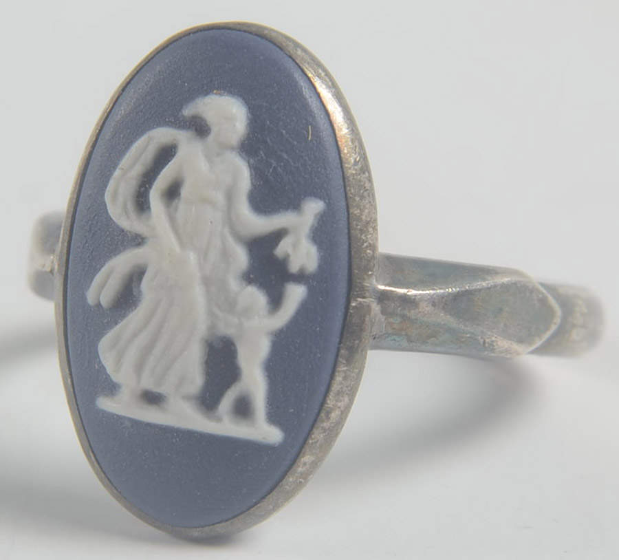 Jasperware Jewelry (Size 6) Sterling Ring by Wedgwood-1
