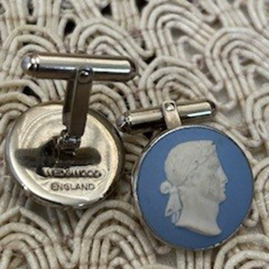 Jasperware Jewelry Cuff Link (Pair) by Wedgwood-1