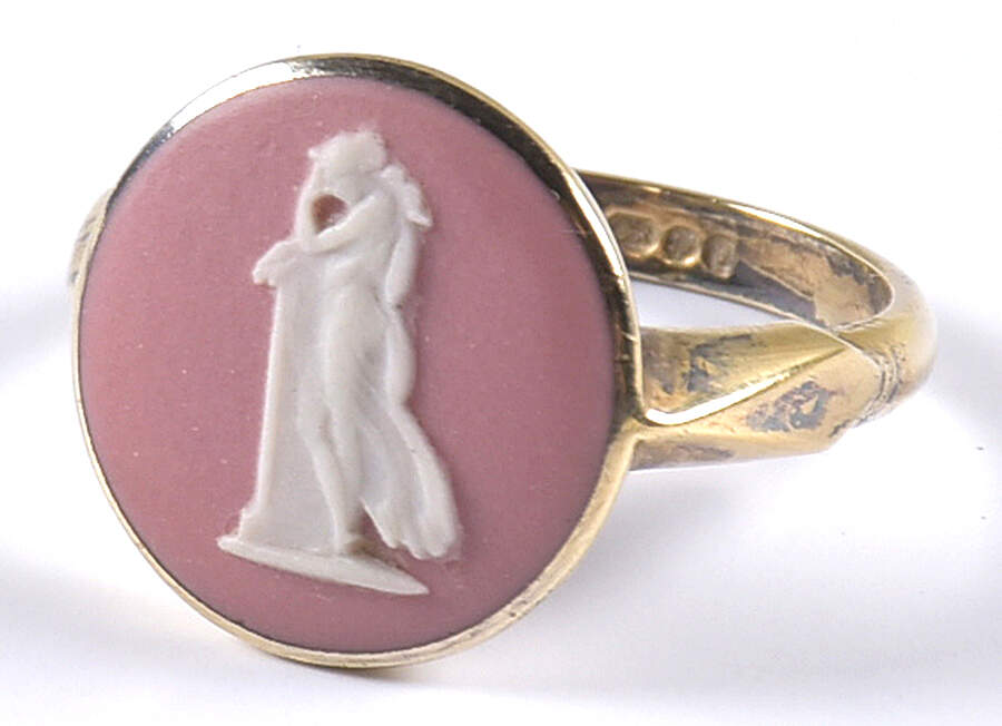 Jasperware Jewelry Goldplate Ring (Size 6) by Wedgwood-1
