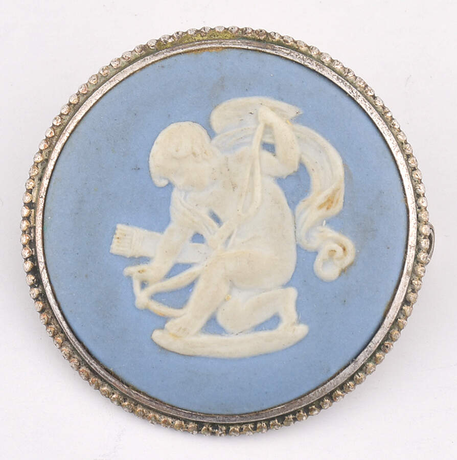 Jasperware Jewelry Sterling Brooch by Wedgwood-1