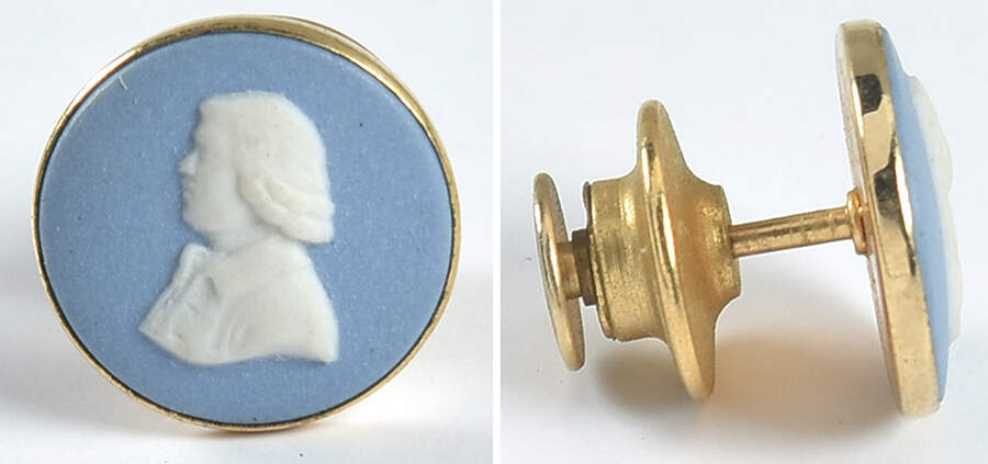 Jasperware Jewelry Goldplate Tie Tack by Wedgwood-1