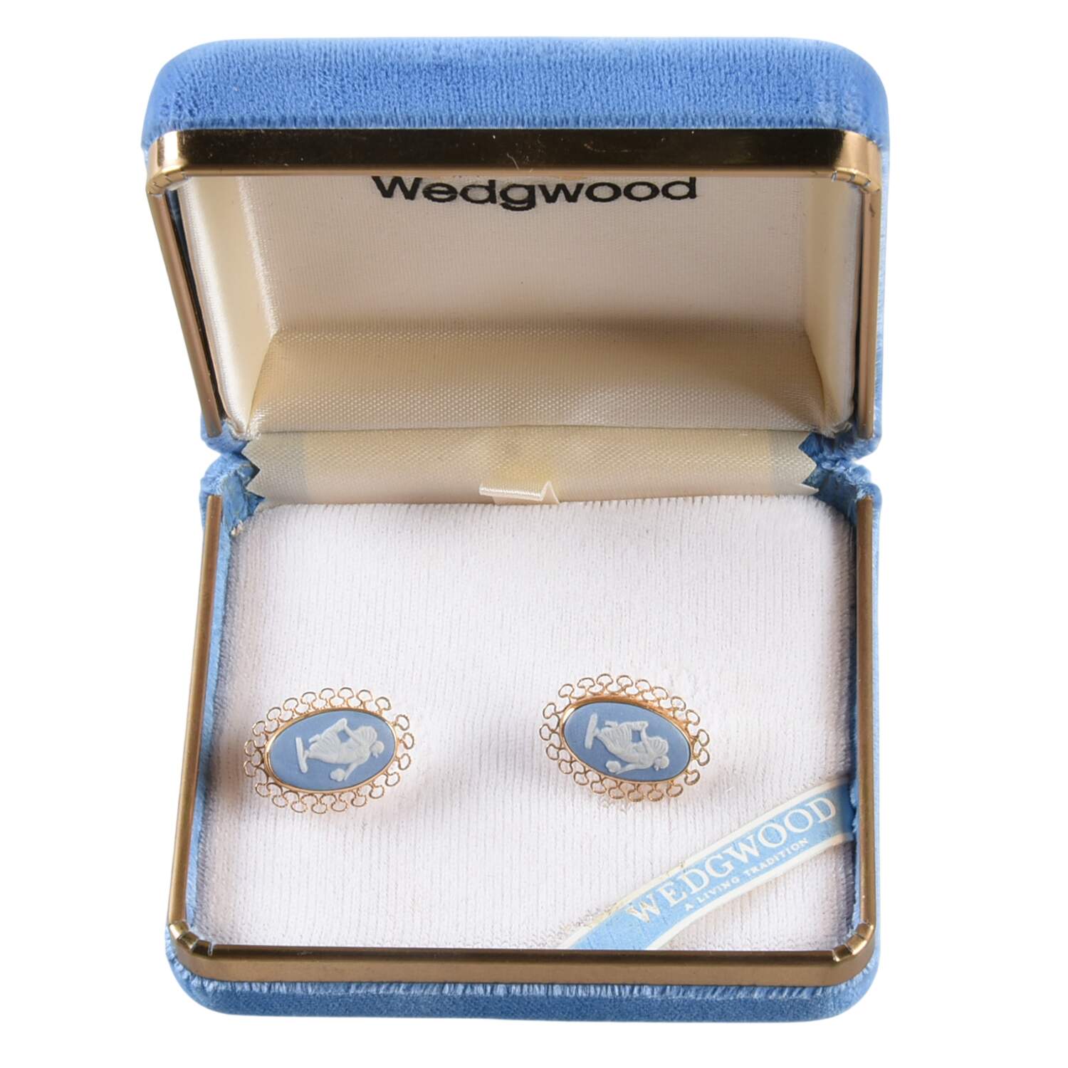 Jasperware Jewelry Earring Pair by Wedgwood-1