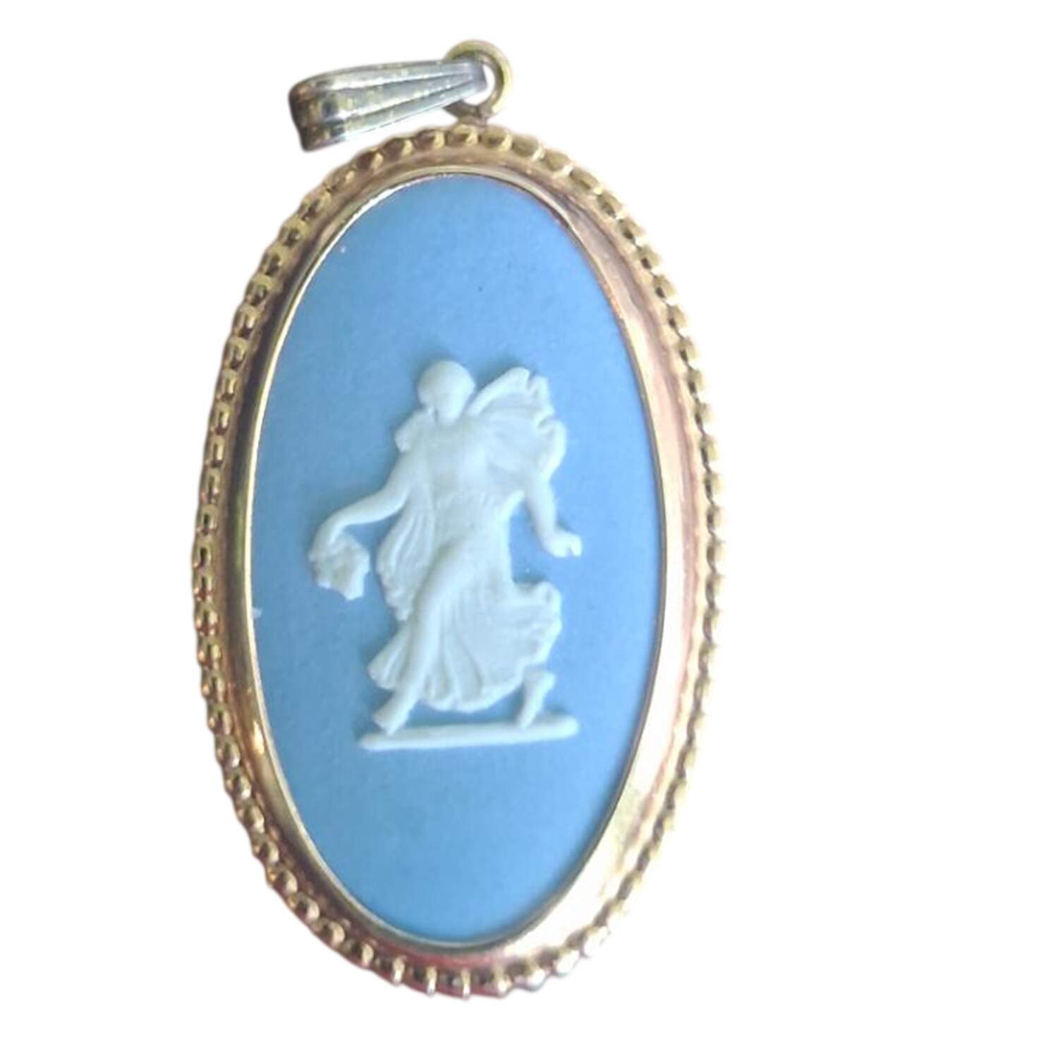 Jasperware Jewelry Goldplate Pendant by Wedgwood-1