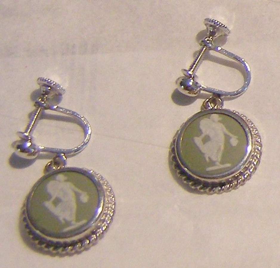 Jasperware Jewelry Earring Pair by Wedgwood-1