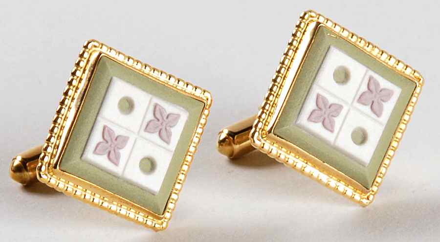 Jasperware Jewelry (Pair) Goldplate Cuff Links by Wedgwood-1