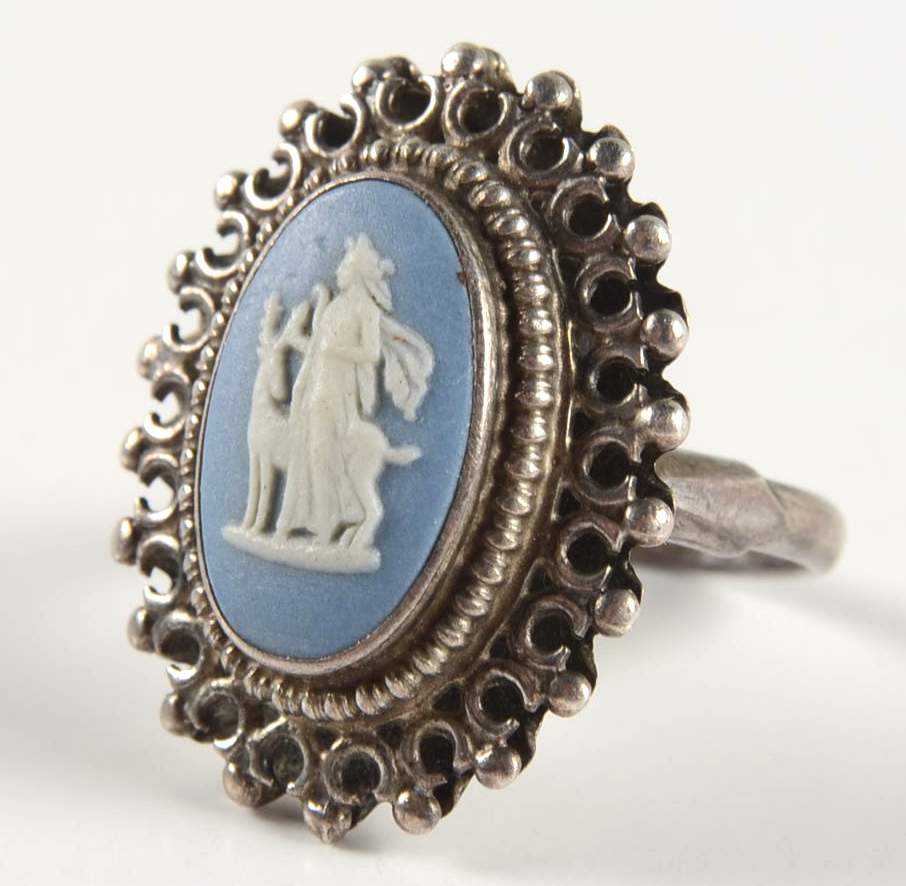 Jasperware Jewelry (Size 6 1/2) Sterling Ring by Wedgwood-1