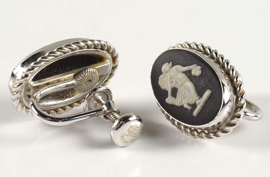 Jasperware Jewelry Earring Pair by Wedgwood-1