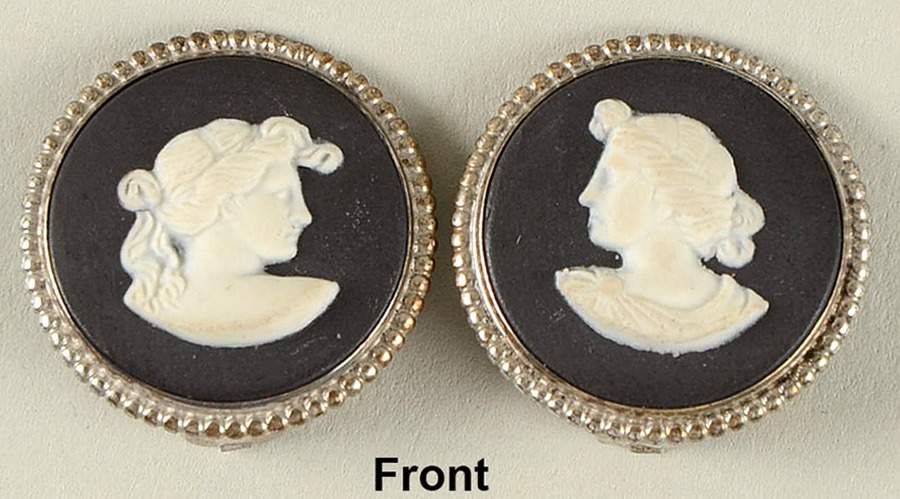 Jasperware Jewelry Earring Pair by Wedgwood-1