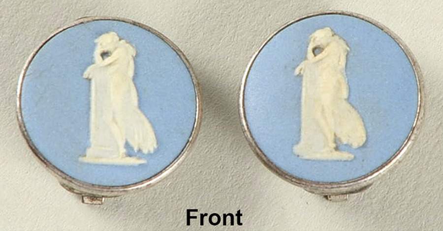 Jasperware Jewelry Earring Pair by Wedgwood-1