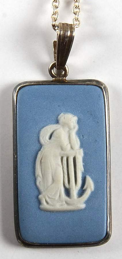 Jasperware Jewelry Hope with Anchor Necklace by Wedgwood-1