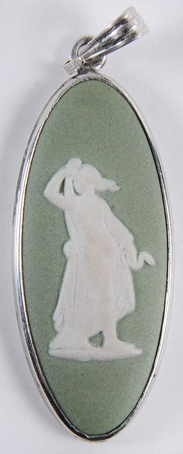Jasperware Jewelry Sterling Pendant by Wedgwood-1