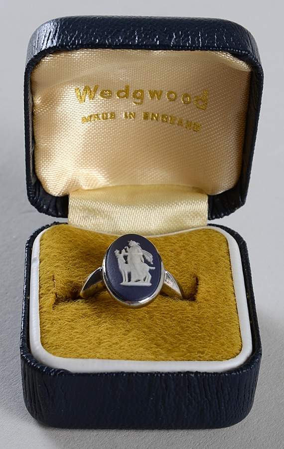 Jasperware Jewelry Sterling Ring (Size 7) by Wedgwood-1