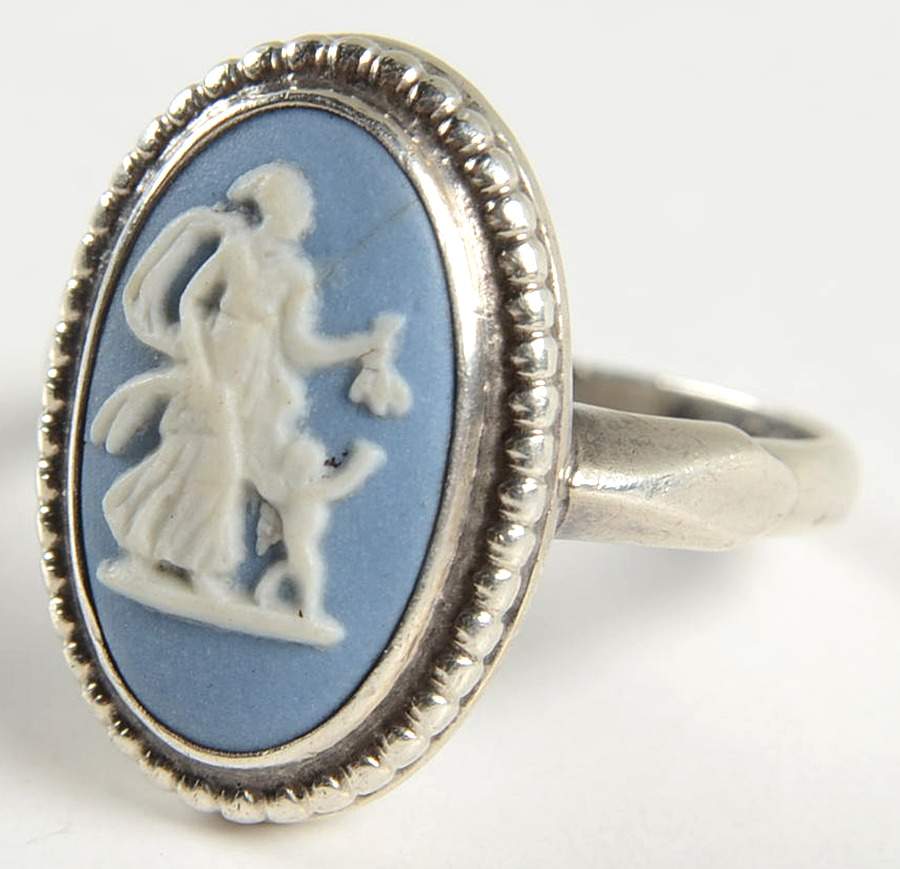 Jasperware Jewelry (Size 6) Sterling Ring by Wedgwood-1
