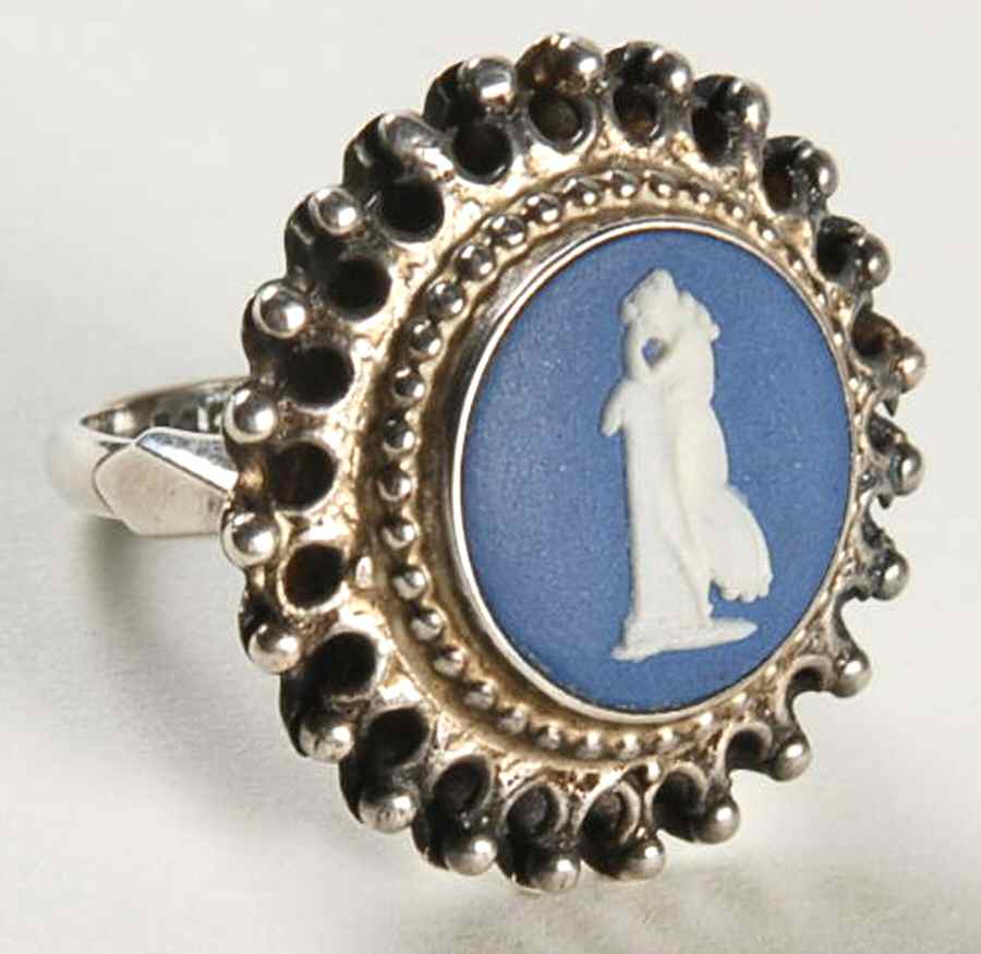 Jasperware Jewelry Sterling Ring (Size 5 3/4) by Wedgwood-1