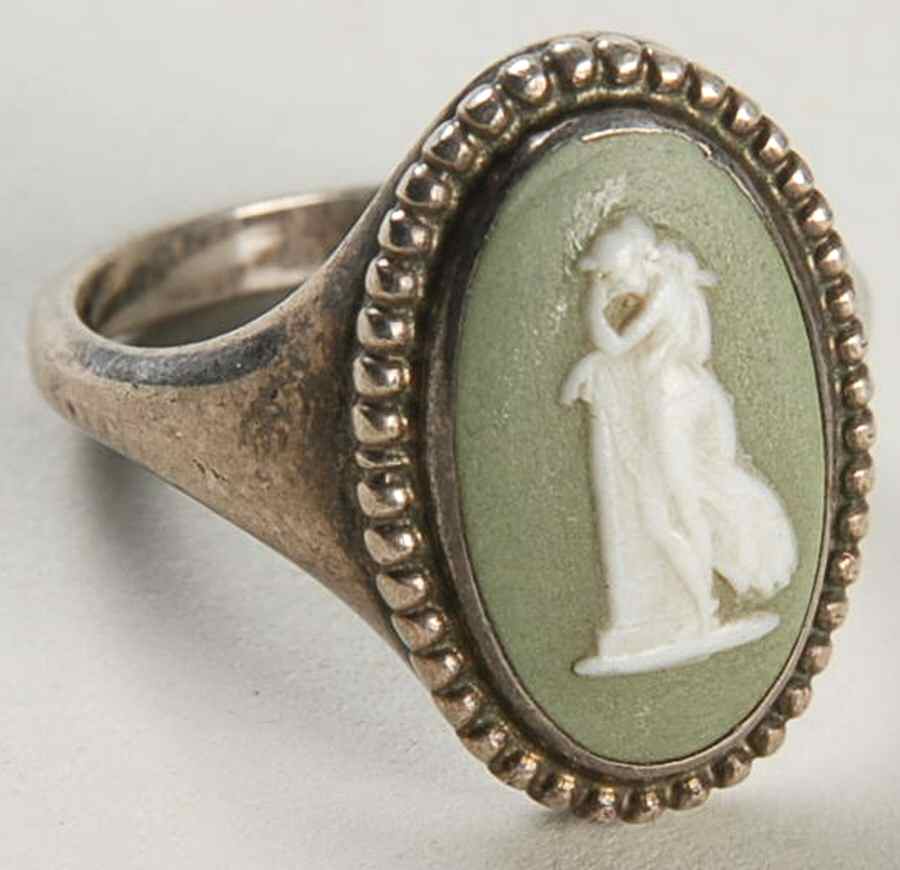 Jasperware Jewelry Sterling Ring (Size 4) by Wedgwood-1