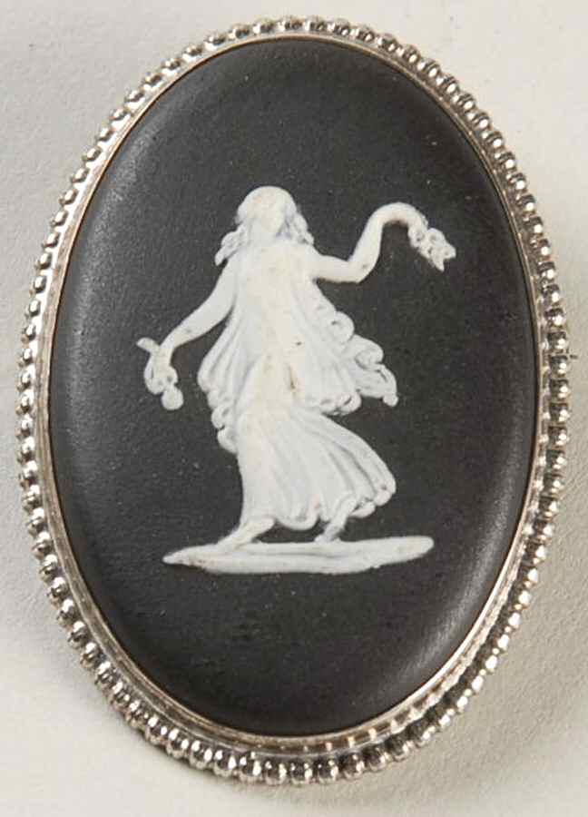 Jasperware Jewelry Sterling Brooch by Wedgwood-1