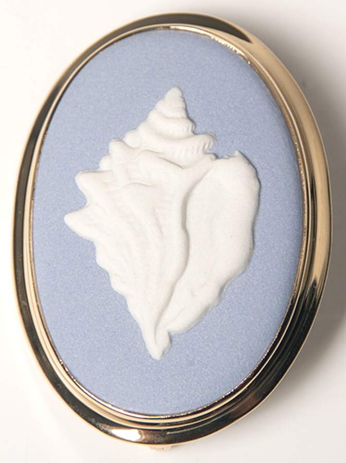Jasperware Jewelry Goldplate Brooch by Wedgwood-1