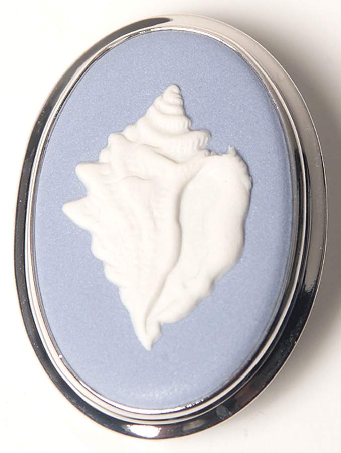 Jasperware Jewelry Rhodium Brooch by Wedgwood-1