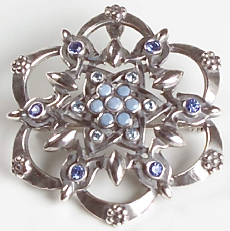 Jasperware Jewelry Sterling Brooch by Wedgwood-1
